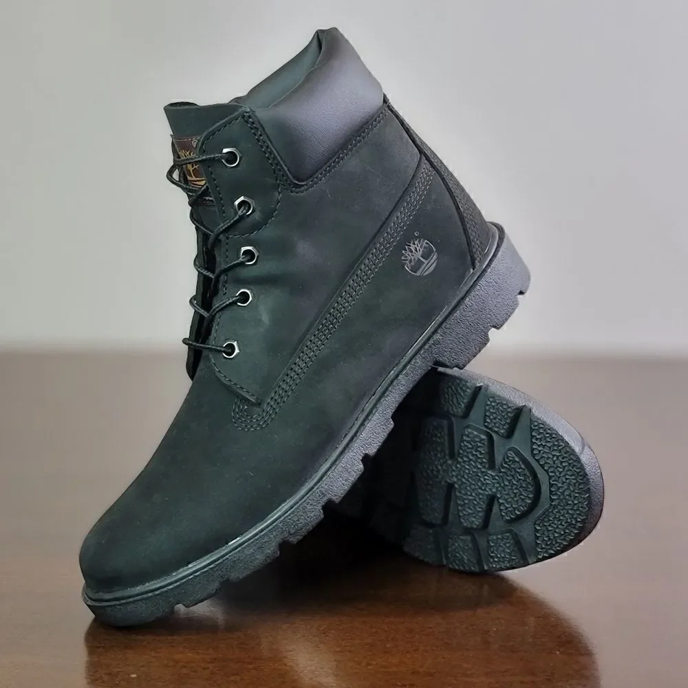Timberland Premium Black Leather Boots Waterproof